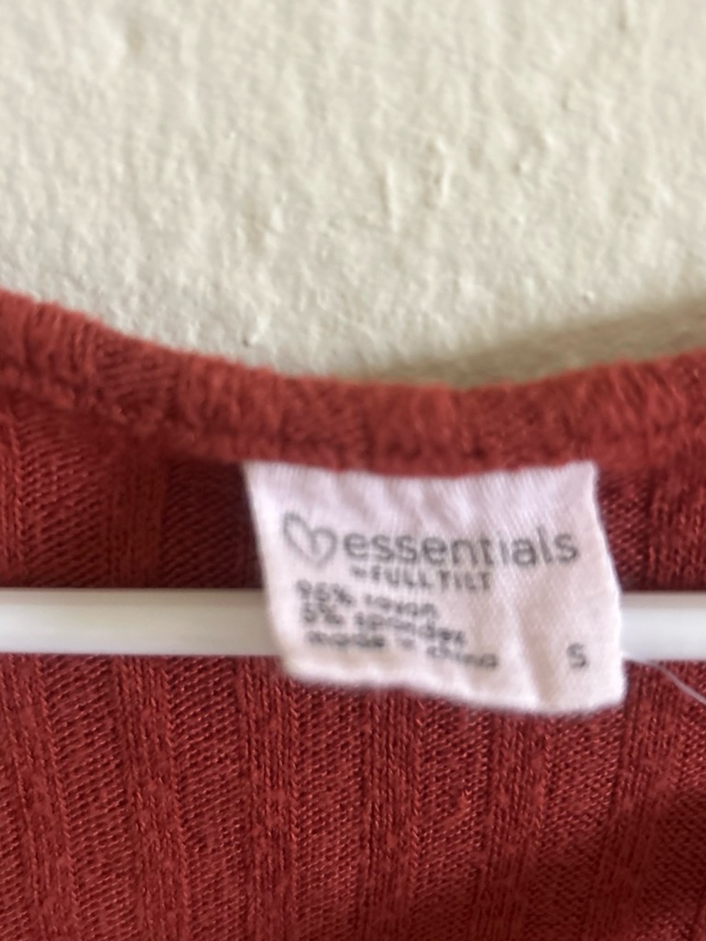 Burgundy Ribbed Top - Picture 2 of 2